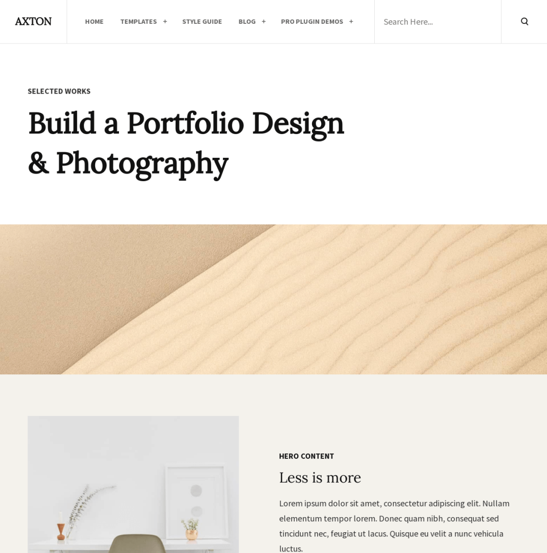 Axton full-site editing theme