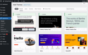 WordPress 6.1 to Add a Block Themes Filter to Menu on the Theme Install Screen