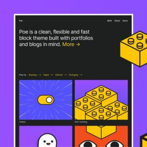 Poe: A Bold New Portfolio Theme with 30+ Block Patterns and 10 Style Variations