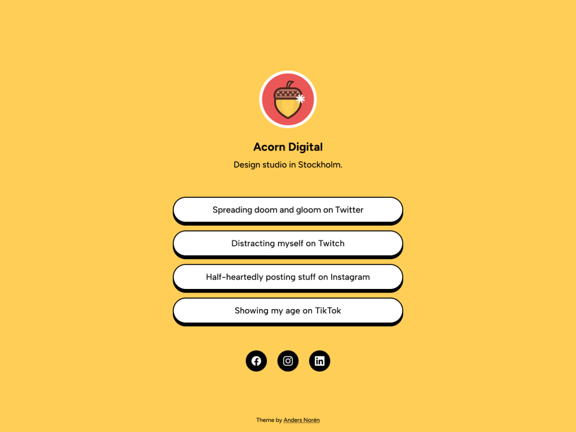 Anders Norén Releases Oaknut, a New Profile Block Theme with 23 Style Variations
